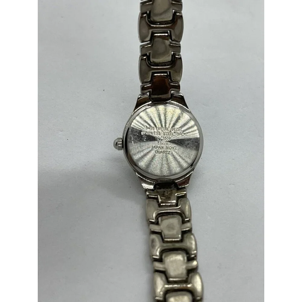 Anne Klein 10/1559 Women's Watch Link Bracelet Roman Numerals Silver Tone